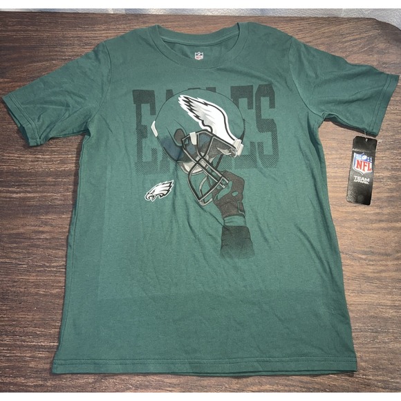 Other - Philadelphia Eagles Youth Medium Short Sleeve T Shirt Green Helmet Graphic NFL